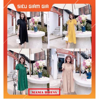 Váy - đầm bầu xếp ly thời trang thiết kế đẹp cho công sở - dự tiệc hoặc đi chơi FREESIZE 45-70kg siêu xinh V10