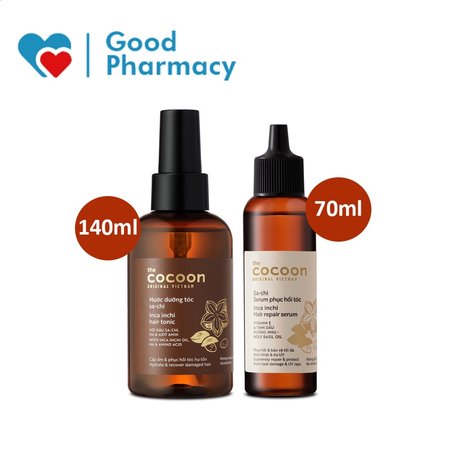 Nước dưỡng, Serum Sa-chi Cocoon dưỡng ẩm, bảo vệ, phục hồi tóc hư tổn, giúp tóc luôn mềm mượt, khỏe mạnh [sachi, sa chi]