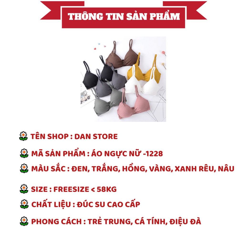 Áo Lót Nữ - Áo Bra Nữ 2 dây nâng ngực thắt nơ quyến rũ DAN STORE MÃ 1228