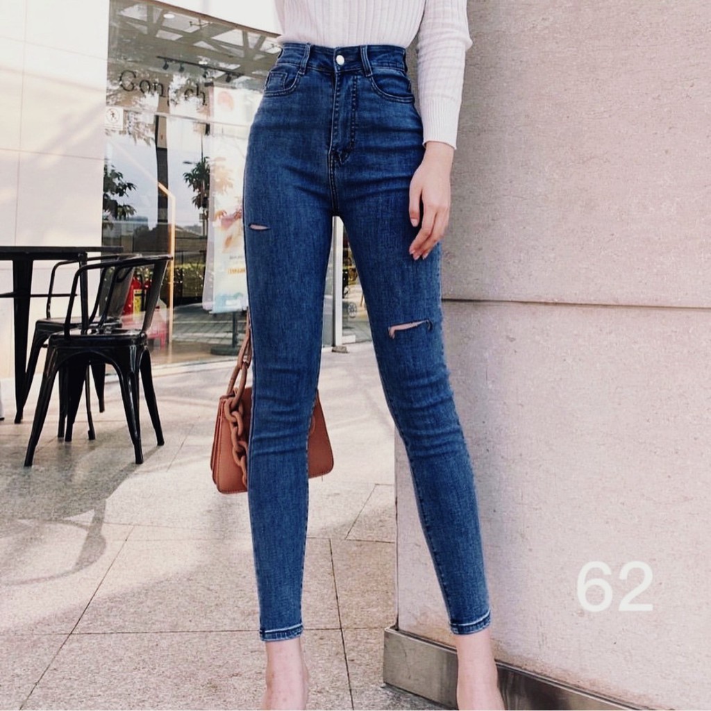 Quần Jean Nữ Bigsize size 30-35 GD-01-Xanh Tiêu Kim Fashion