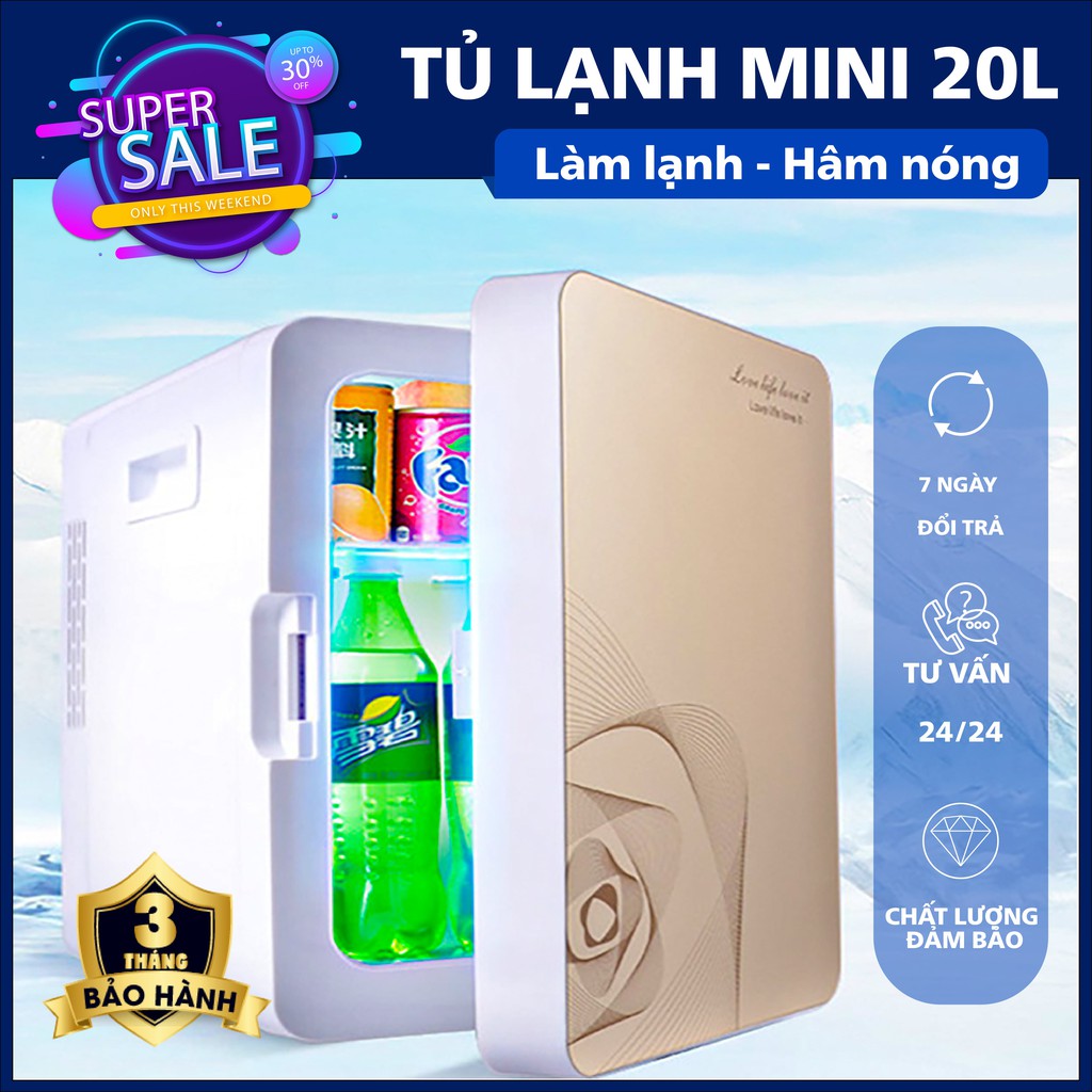 Tủ lạnh mini 20L tiện dụng cắm điện trực tiếp (đơn hàng từ 99k được FREESHIP 40k)