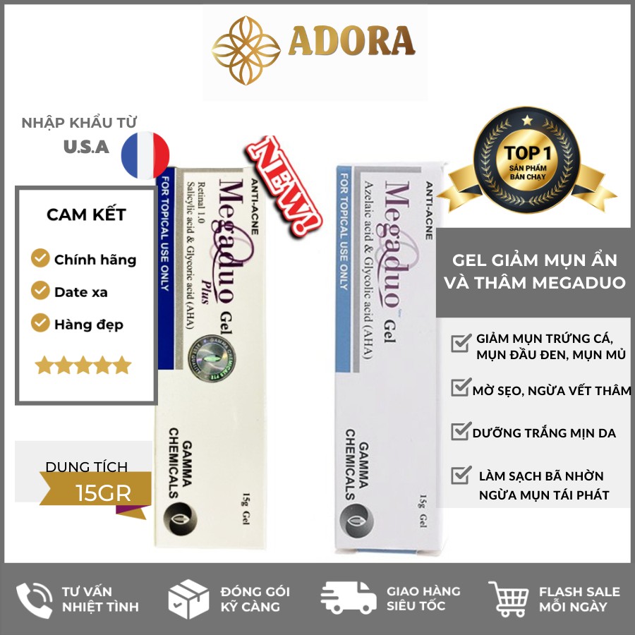 Gel Giảm Mụn Ẩn Và Thâm Gamma Megaduo Gel 15 gram | BigBuy360 - bigbuy360.vn