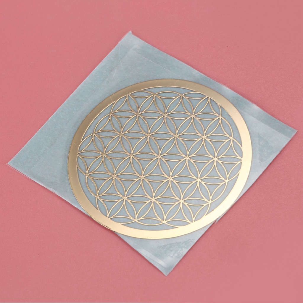 Set 4 Miếng Dán Kim Loại Trang Trí Hình Hoa Xinh Xắn