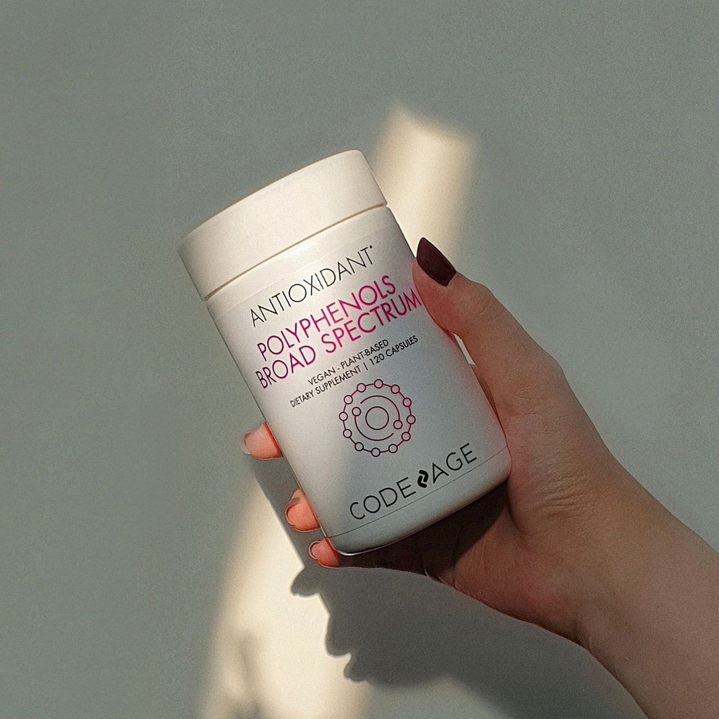 Viên Chống nắng sáng da Codeage Polyphenols Broad Spectrum 120 Viên - Miền Thảo Mộc