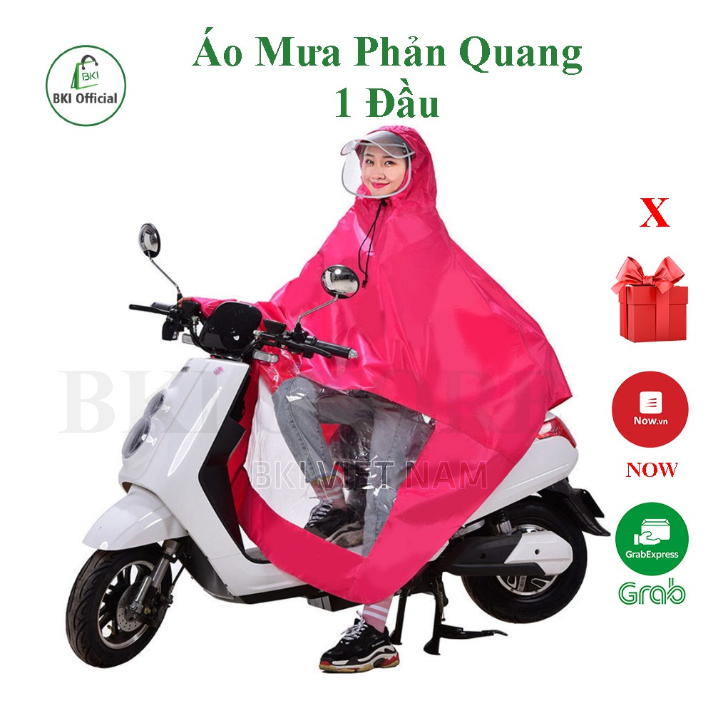 Áo Mưa Phản Quang Cánh Dơi Có Kính Che Cao Cấp 1 Đầu Kích Thước 1.5 x 1.3m - AOMUA1DAU