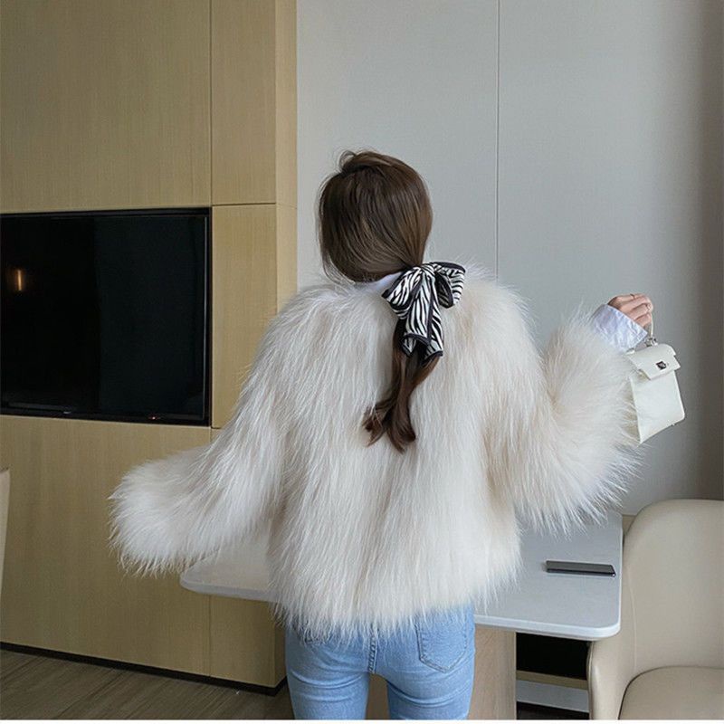 22 Phong Cách Mới!F &amp; X Áo Khoác Lông Cáo Nhân Tạo Ngắn Phong Cách Trẻ Trung Thời Trang Trẻ Trung Cao Cấp 2022