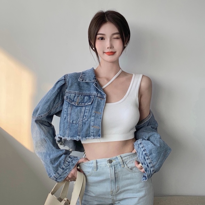 QADCOL  Áo Hai Dây Thời Trang Quyến Rũ Cho Nữ