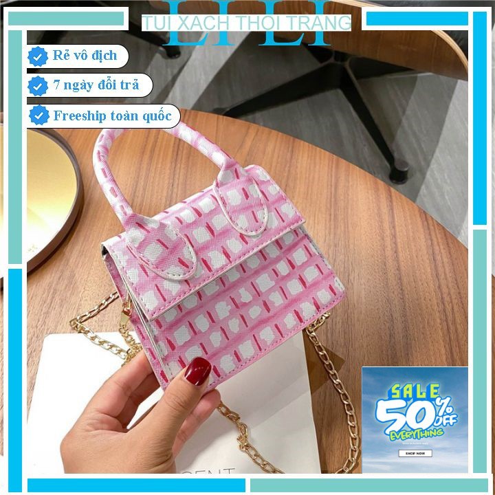 Túi đeo chéo mini 💖💖 Túi xách nữ thời trang họa tiết lạ mắt! TX003 (có ảnh thật)