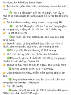 Lọ xịt Tanos Nano 100ml