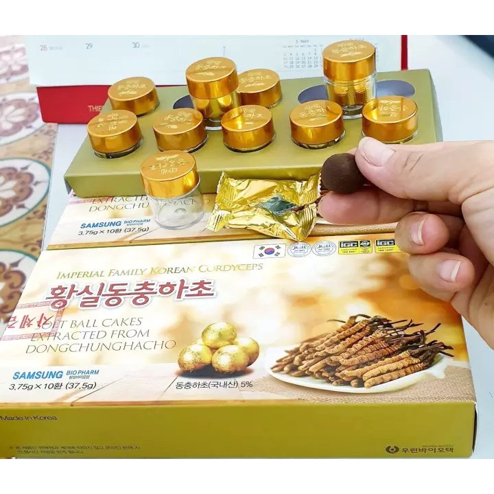 Viên đông trùng hạ thảo Samsung thượng hạng hộp 10 viên