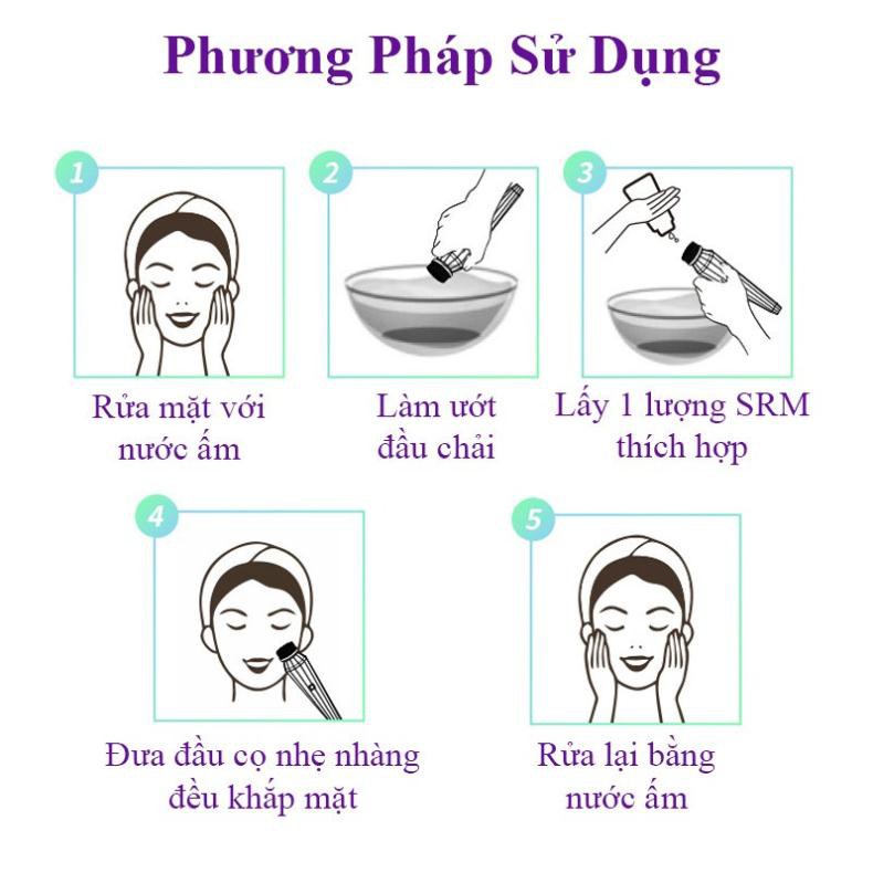 Máy Rửa Mặt Cầm Tay Đa Năng Facial Spa Máy Chăm Sóc Da Mặt Massage Mặt Và Tẩy Trang Với 4 Đầu Cọ