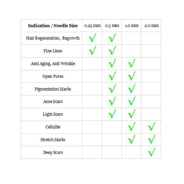 Cây Lăn Kim 540 Derma 540 Chăm Sóc Da Mặt 0.25-2mm