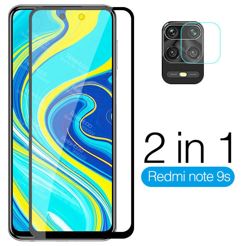 Kính Cường Lực 2 Trong 1 Bảo Vệ Ống Kính Điện Thoại Redmi Note 9 9s Pro Max