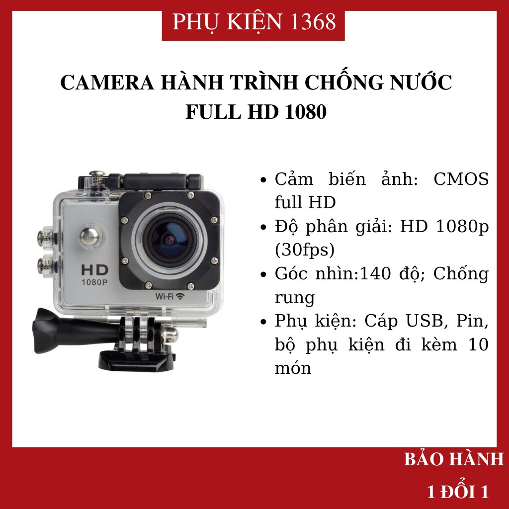 CAMERA HÀNH ĐỘNG CHỐNG NƯỚC FULL HD 1080P, A9 | BigBuy360 - bigbuy360.vn