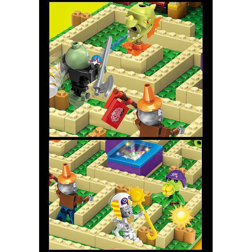 Bộ lego xếp hình hoa quả nổi giận plant and zombies - Mê cung