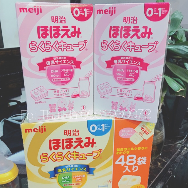 Sữa meiji thanh 0-1 tuổi (24 thanh)