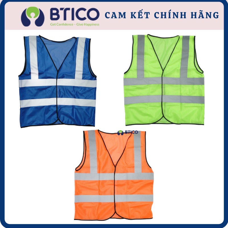 Áo BHLĐ phản quang SB03 vải lưới polyester thoáng mát Freesize