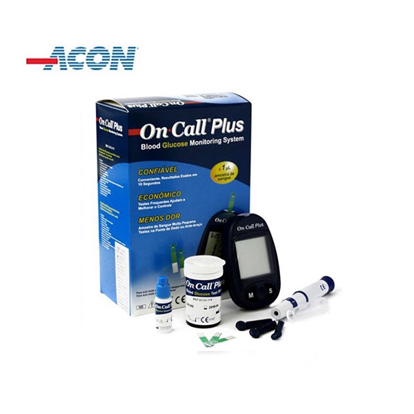 Máy Đo Đường Huyết Acon On Call Plus + Tặng hộp 25 que thử và hộp 50 kim chích máu