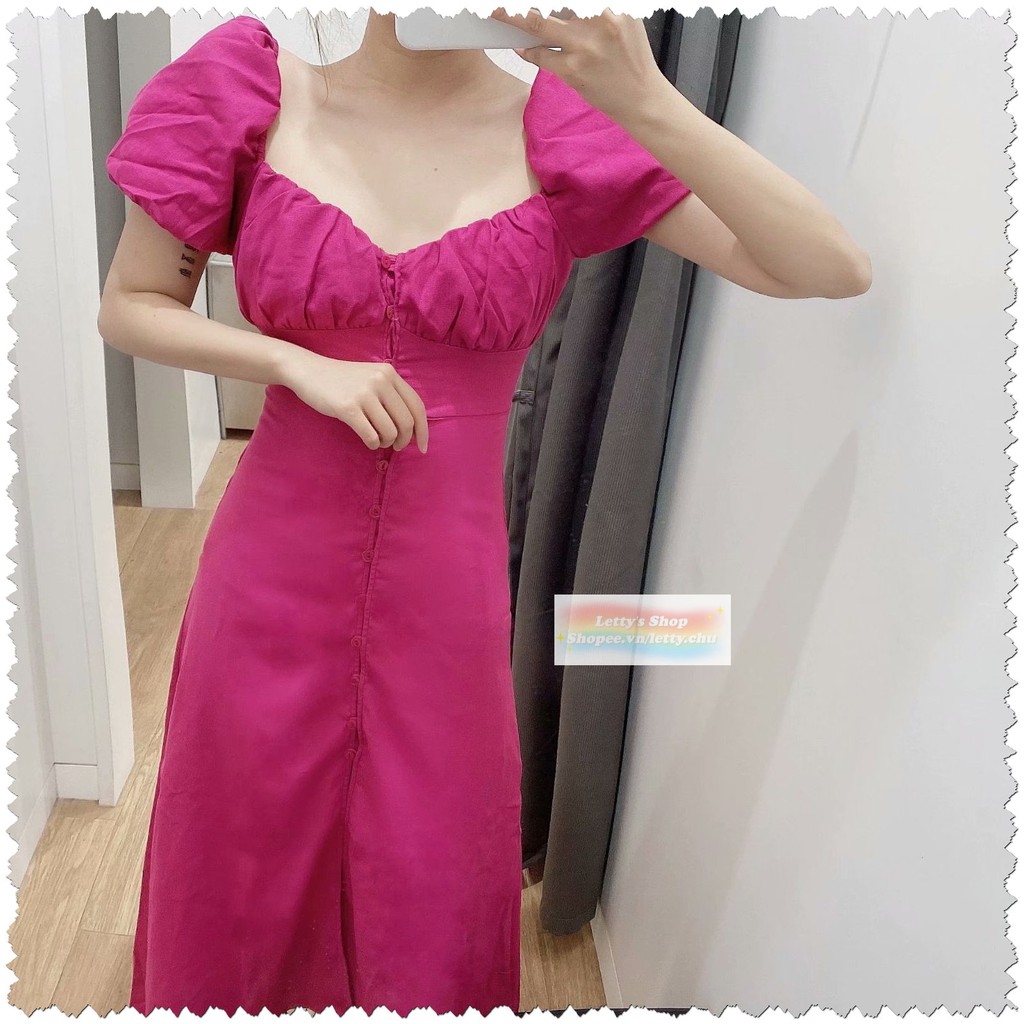 (SẴN)Váy thô boy hồng sen hàng TQXK Zara.Chất đẹp.Có video cận chất
