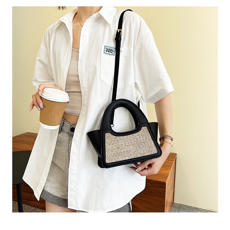 Túi Xách Đeo Vai Đan Cói Hình Vuông Thời Trang Mùa Hè 2022 Cho Nữ