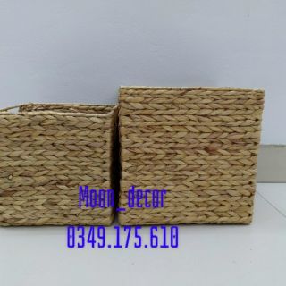 Giỏ lục bình đựng đồ hình vuông