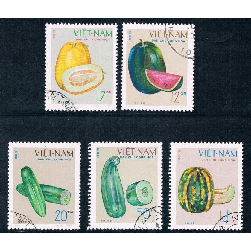 Tem sưu tập MS 241 Tem CTO Việt Nam Quả dưa 1970