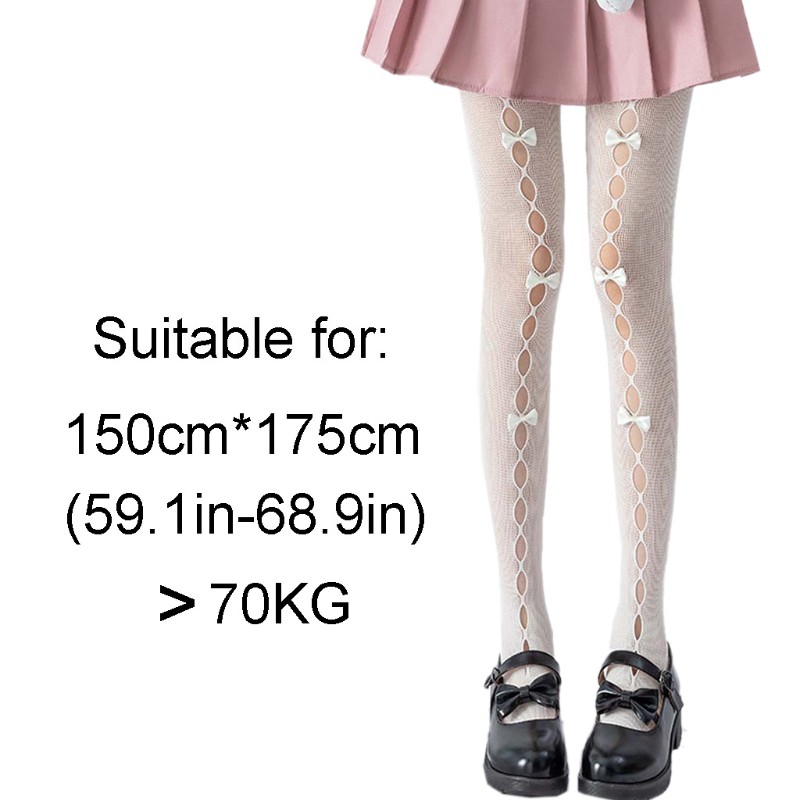 Quần tất lưới đính nơ phong cách lolita cho nữ