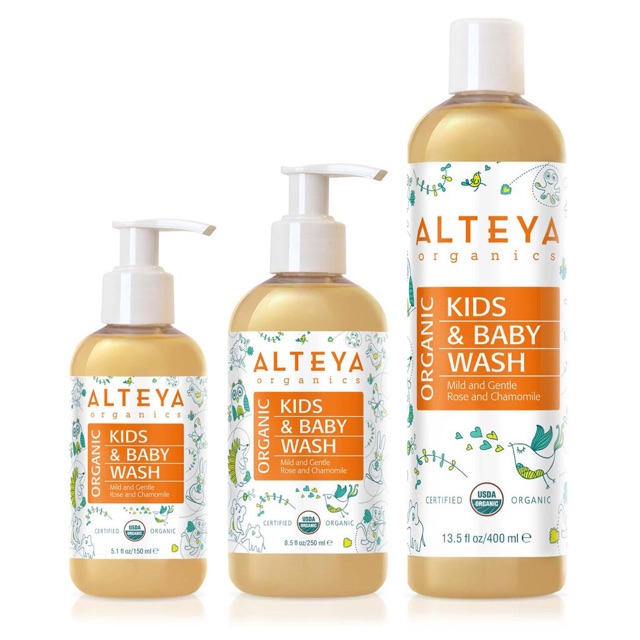 Sữa Tắm Gội Hữu Cơ Trẻ Em - Alteya Organic Baby Wash, 400ml