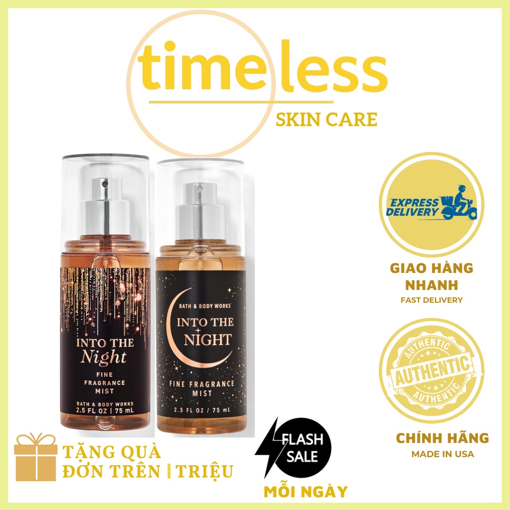 Xịt Thơm Bath And Body Works - Into The Night Body Mist