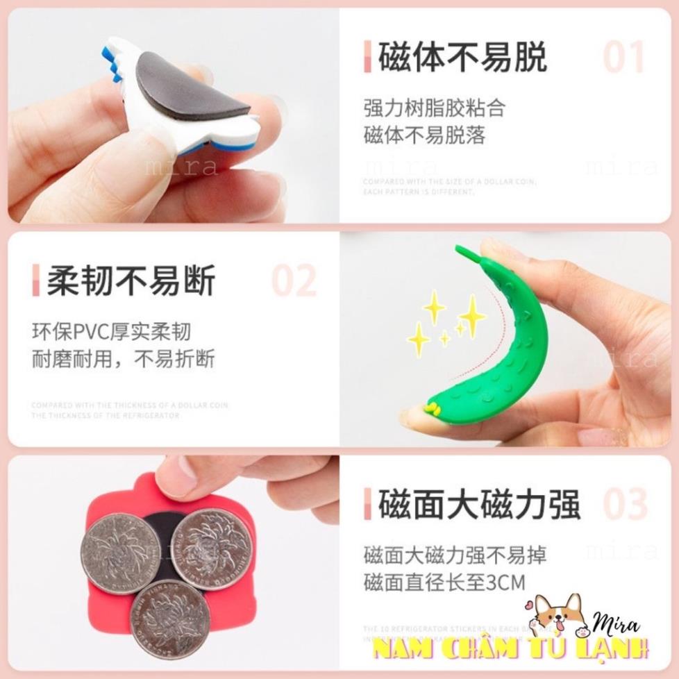 Nam Châm Tủ Lạnh PVC Hình Dạng Trang Trí Hoạt Hình Đáng Yêu Cho Bé Decor Bàn Học, Bàn Làm Việc, Đính Note MIRA-PVC79003