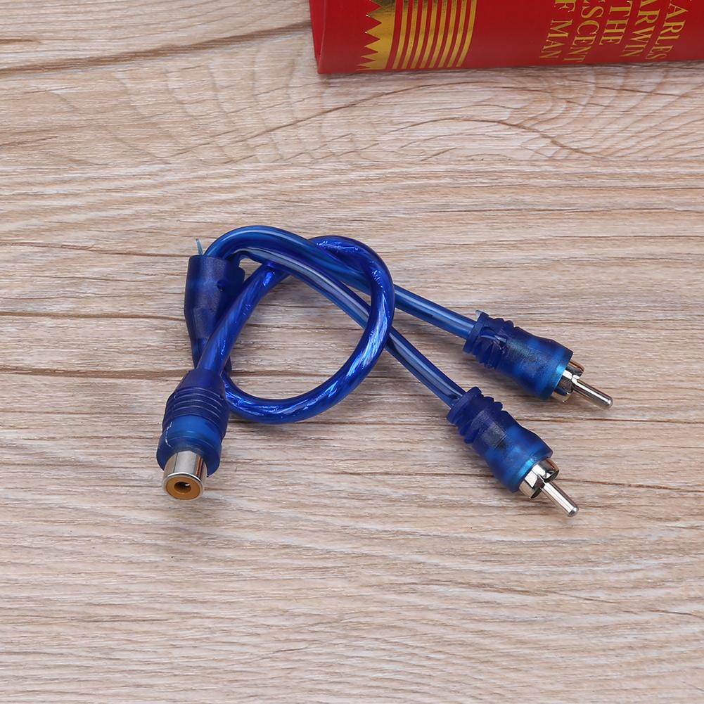 Dây cáp chuyển đổi âm thanh AUX 30cm 2 RCA đầu đực RCA đầu cái cho xe hơi