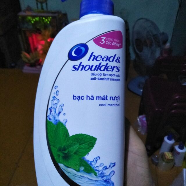 Dầu gội  head &amp; shoulders bạc hà mát  rượi  655g.