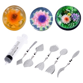 Bộ 10 kim Làm Rau Câu 3D tặng kèm ống bơm có clip hướng dẫn