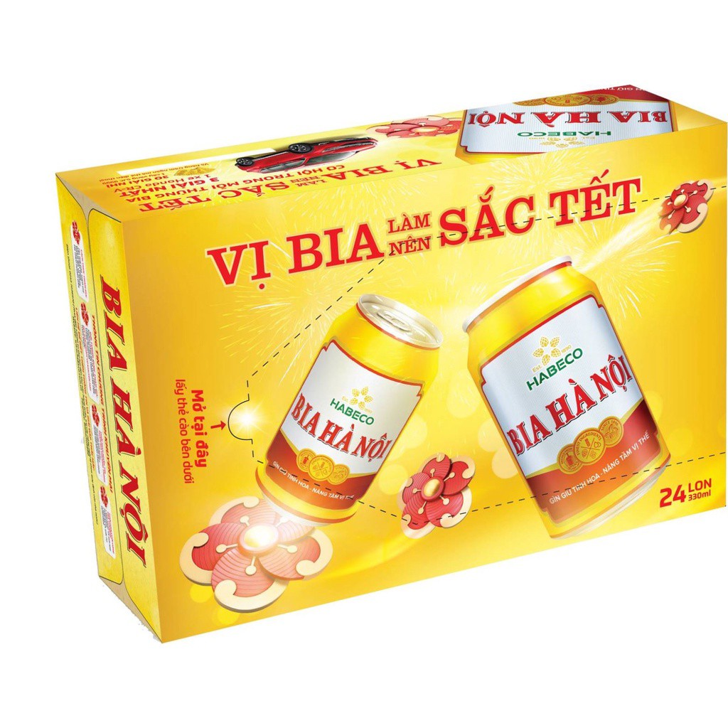 Thùng 24 lon bia Hà nội lon 330ml/24 lon giá đẹp