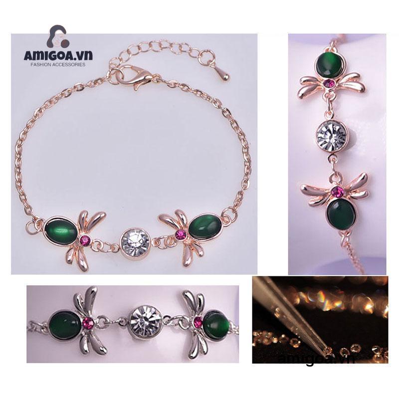 Vòng Đeo Tay Hình Chú Ong Màu Vàng Hồng Nhỏ Xinh Phong Cách Dân Tộc Cho Nữ