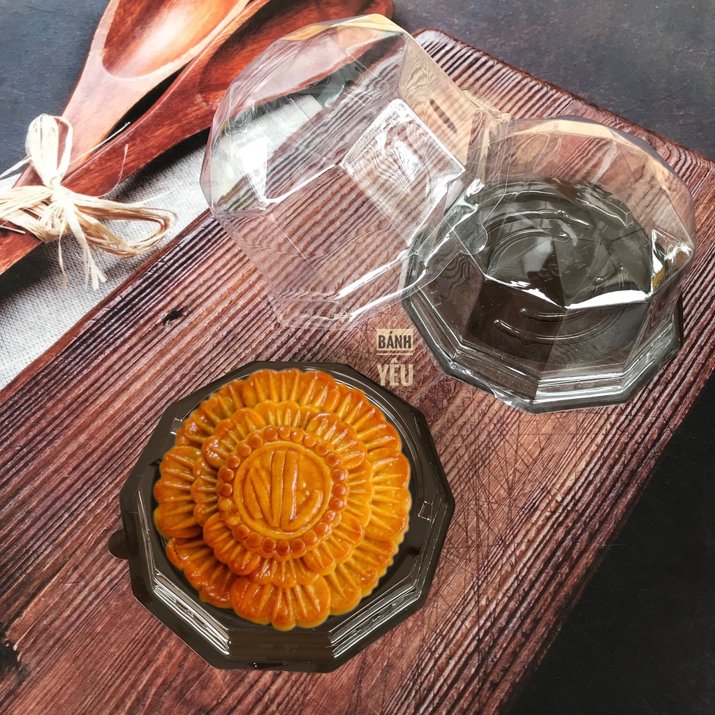 Bộ 10 Hộp Nhựa Kim Cương Đế Đen FG95-62/ Hộp bát giác đế đen tròn