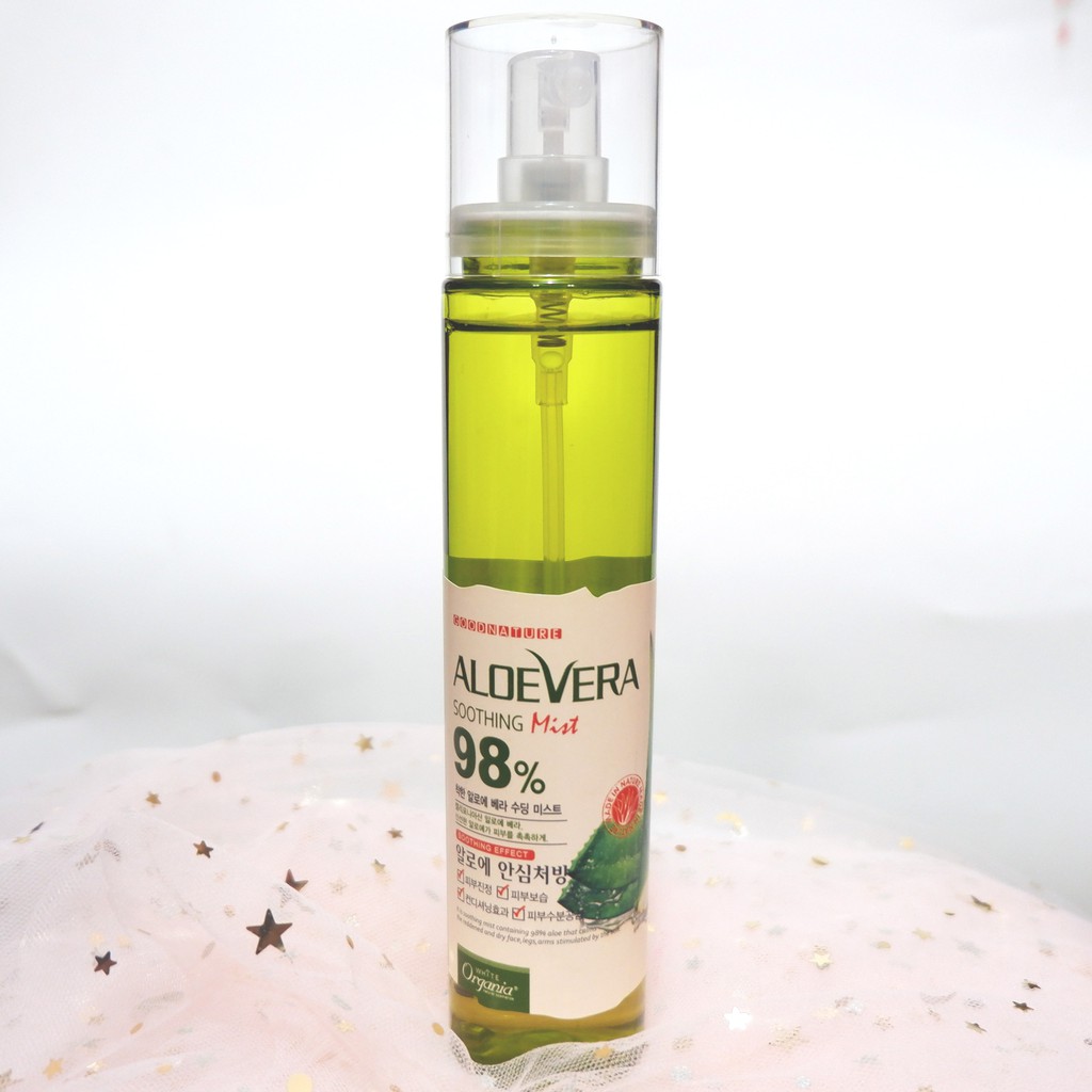Xịt khoáng lô hội Aloevera 98% từ nha đam tự nhiên Soothing Mist 118ml NPP Shoptido | BigBuy360 - bigbuy360.vn