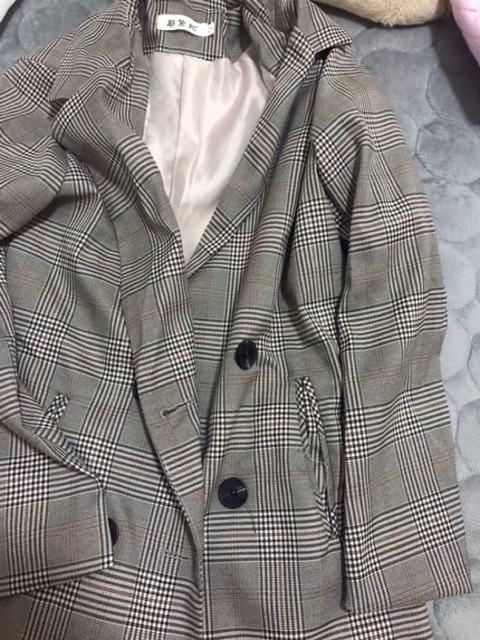 (SẴN ĐỦ SIZE - KÈM ẢNH THẬT) Áo Blazer kẻ 2 hàng cúc hot hit | BigBuy360 - bigbuy360.vn