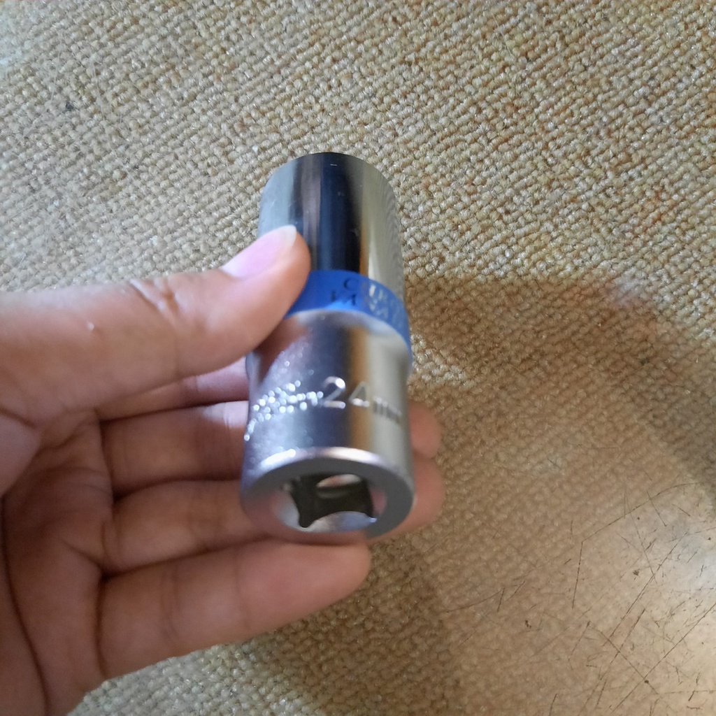 Đầu khẩu văn ốc máy chân 1/2 inch kích cỡ 24 mm -ĐẦU KHẨU LỤC GIÁC THÂN DÀI