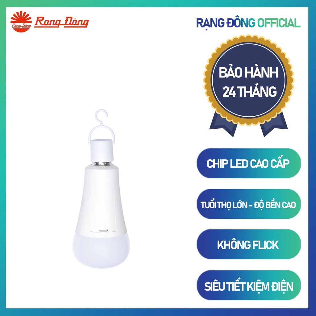 Đèn LED Bulb lưu điện RẠNG ĐÔNG Tây Nguyên Model A80.KC/9W