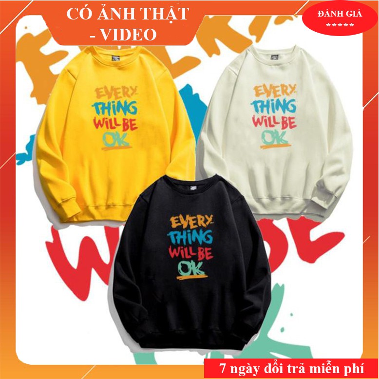 ÁO SWEATER UNISEX- Áo vải nỉ lót bông dày dặn, kiểu dáng UniSex, phù hợp cho cả nam và nữ NE75