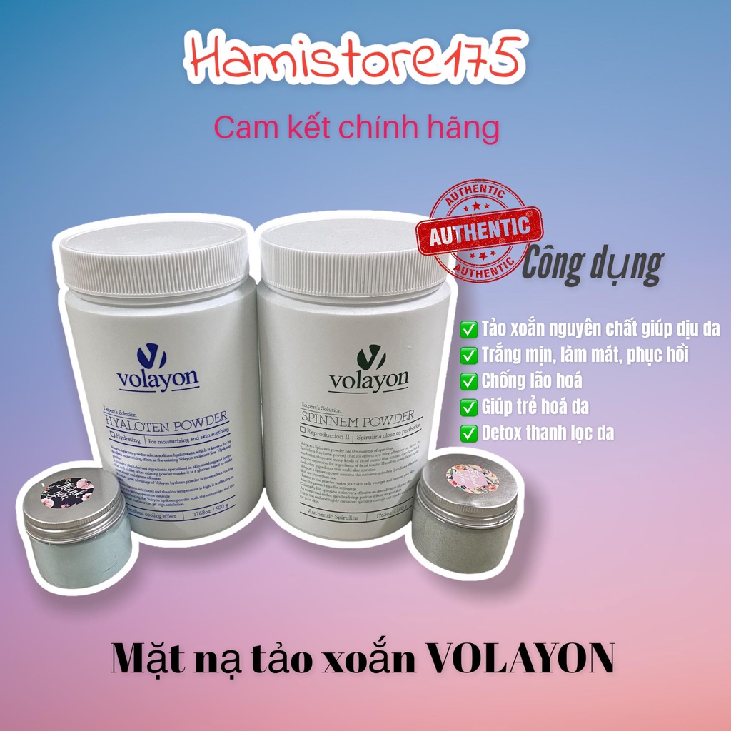 MẶT NẠ TẢO XOẮN DẠNG BỘT VOLAYON 500G