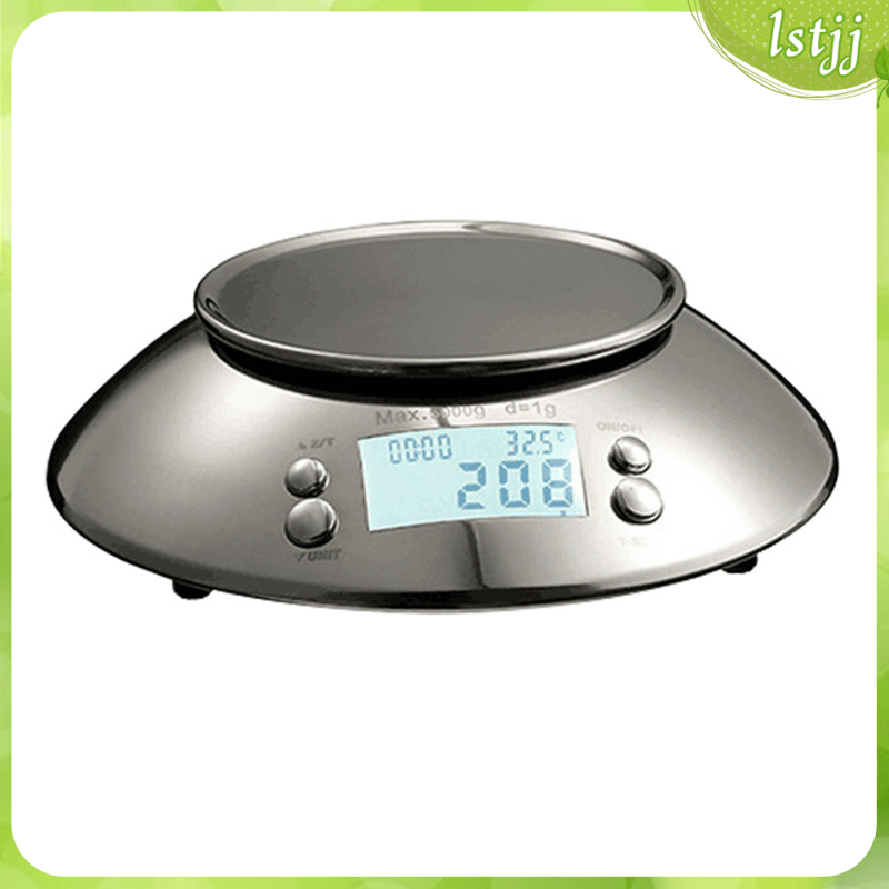 Digital Kitchen Scale, Electronic Powder Food Scale with Removable Bowl, for Cooking Baking, Room Temperature and Alarm Timer