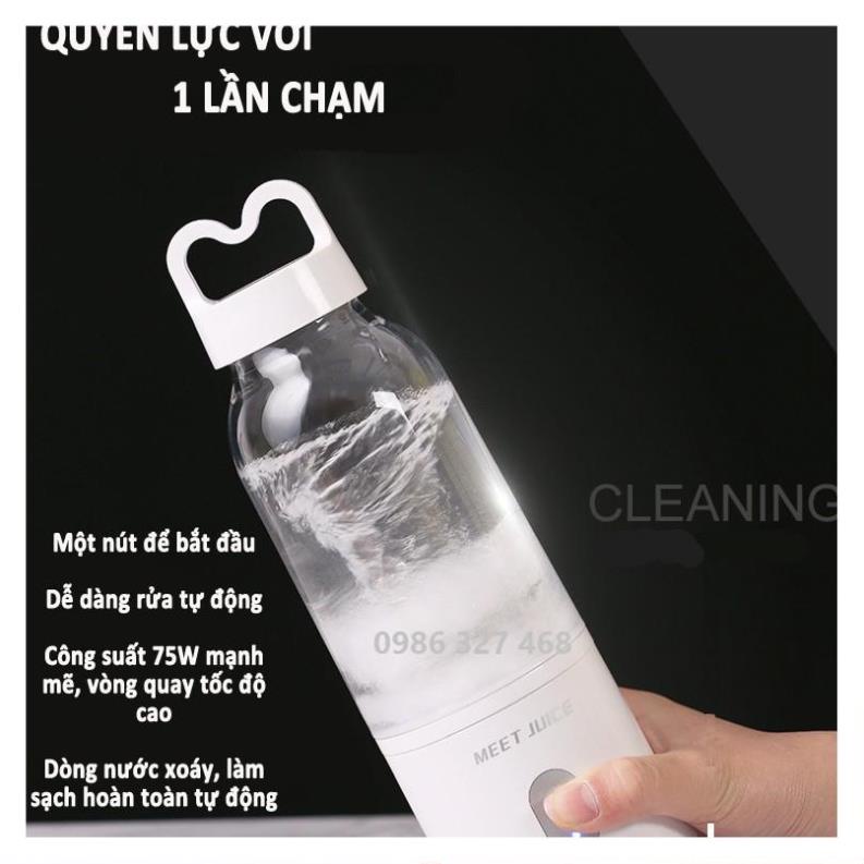 [LOẠI 1] Máy Xay Sinh Tố Đa Năng Cầm Tay Meet Juice - Xay cực nhanh 9s, Siêu Bền Cao Cấp, An Toàn