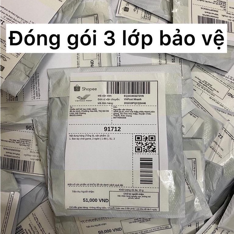 Bao tay chơi game Finger Tips sợi bạc cao cấp, Găng tay chơi game tăng độ nhạy cảm ứng, chống mồ hôi tay