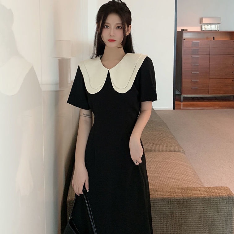 Đầm Ngắn Tay Cổ Búp Bê Xinh Xắn Dành Cho Nữ