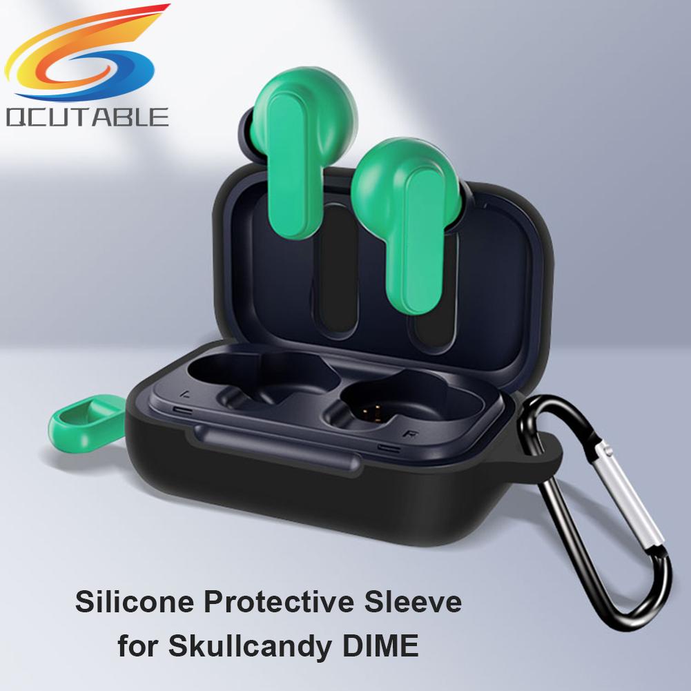 Vỏ bảo vệ hộp sạc tai nghe Skullcandy Dime bằng silicon mềm có móc khóa tiện dụng