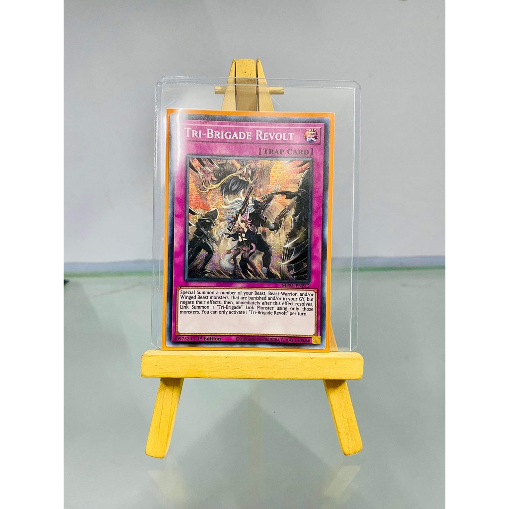 [ Dưa Hấu Yugioh ] Lá bài thẻ bài Tri-Brigade Revolt – Prismatic Secret Rare - Tặng bọc bài nhựa bảo quản