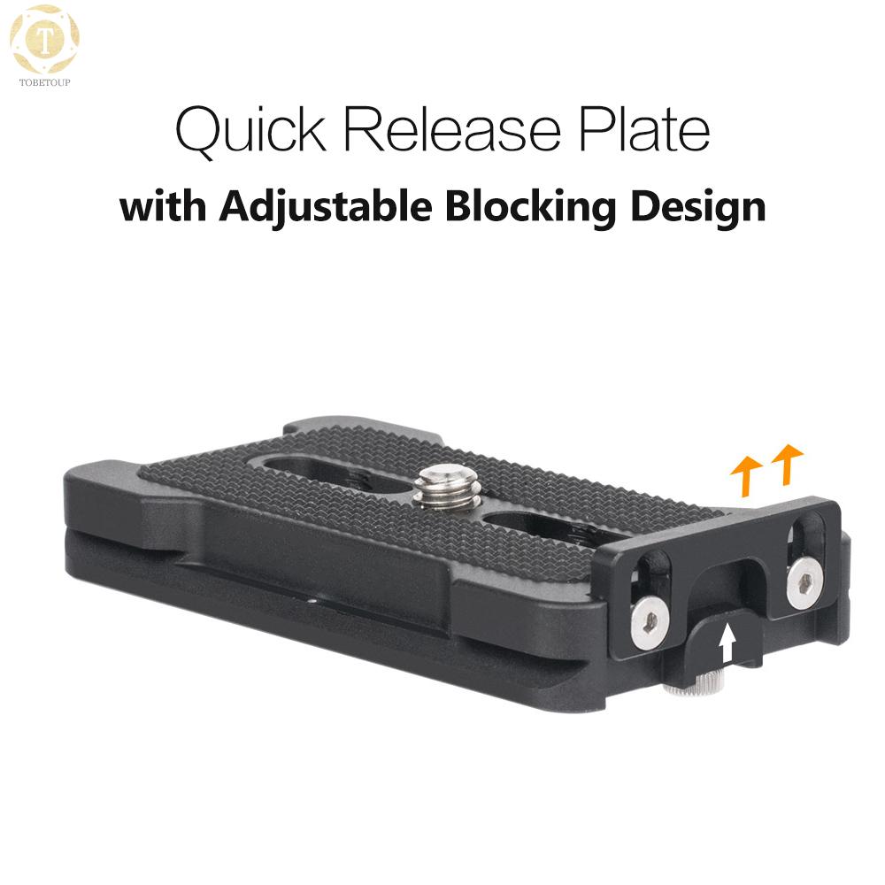 Shipped within 12 hours】 Andoer PU-70L Quick Release Plate 70mm QR Plate 1/4 Inches Mounting Screw Compatible with Arca Swiss Standard Tripod Head Quick Release Plate [TO]