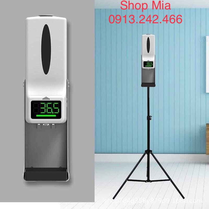 MÁY KHỬ KHUẨN RỬA TAY SÁT KHUẨN ĐO THÂN NHIỆT TỰ ĐỘNG CẢM ỨNG (K9-Pro) [Hàng có sẵn]